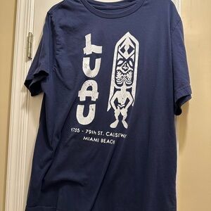 Navy Graphic Luau Tiki Bar T-Shirt